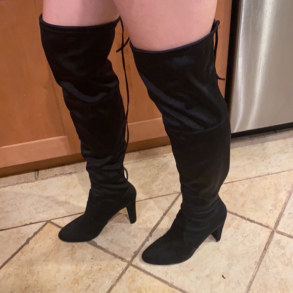 Charles David Shoes - Charles David knee high  suede boots approx 3 1/2” heel, size  9 1/2